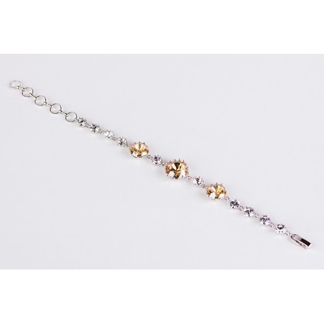 Pulsera Rodio + Swarovski Cristal G/Shadow