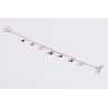 Pulsera Rodio + Swarovski Cristal Rosa