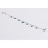 Pulsera Rodio + Swarovski Cristal Azul