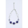Pulsera Rodio + Swarovski Cristal Lila