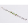 Pulsera Rodio + Swarovski Cristal Luminus Green