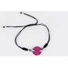 Pulsera Cordon + Swarovski Fucsia