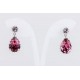 Pendiente Swarovski Cristal Anti Pink