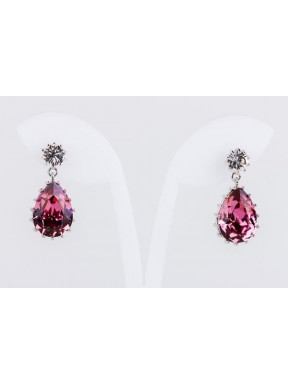 Pendiente Swarovski Cristal Anti Pink