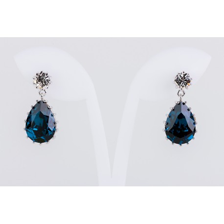 Pendiente Swarovski Cristal Azul