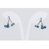 Pendiente Swarovski Cristal Turquesa