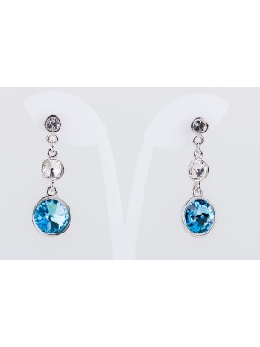 Pendiente Swarovski Cristal Aqua