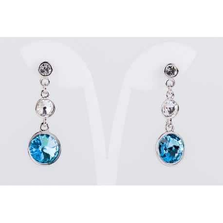 Pendiente Swarovski Cristal Aqua