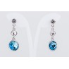 Pendiente Swarovski Cristal Aqua