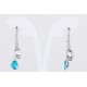 Pendiente Swarovski Cristal Turquesa