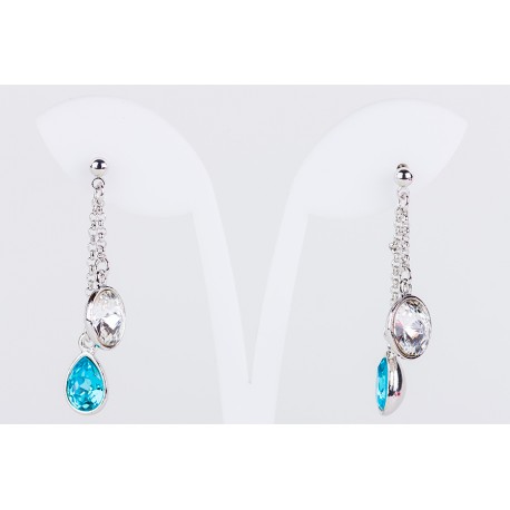 Pendiente Swarovski Cristal Turquesa