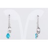 Pendiente Swarovski Cristal Turquesa