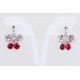 Pendiente Mariposa Swarovski Cristal Indian Pink
