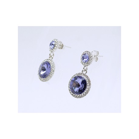 Pendiente Swarovski Cristal Lila