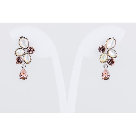 Pendiente Swarovski Cristal Vintage Rose