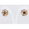 Pendiente Flor + Swarovski Cristal G/Shadow