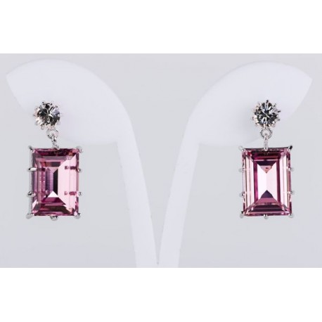 Pendiente Swarovski Cristal Light Amatist