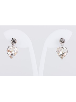 Pendiente Corazón + Swarovski Cristal