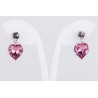 Pendiente Corazón + Swarovski Cristal Amatista