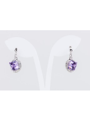 Pendiente Swarovski Cristal Violeta