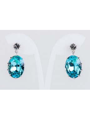 Pendiente Swarovski Cristal Turquesa