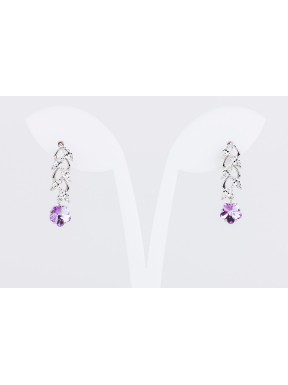 Pendiente Swarovski Cristal Violeta