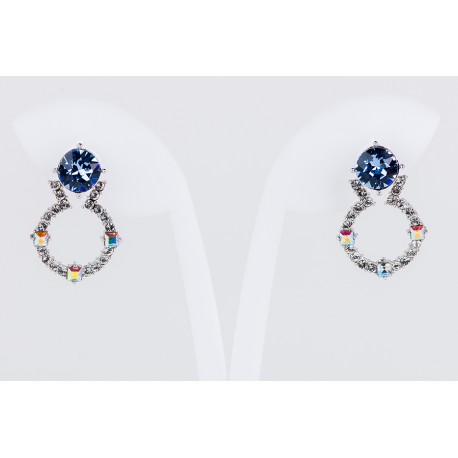 Pendiente Swarovski Cristal Light Zafiro