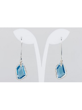 Pendiente Swarovski Cristal celeste