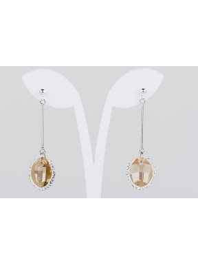 Pendiente Swarovski Cristal Light Topaz