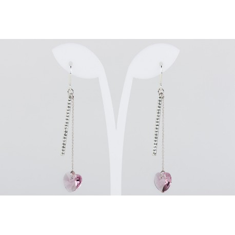 Pendiente Swarovski Cristal Light Amatist