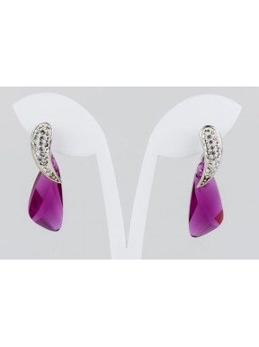 Pendiente Swarovski Cristal Fucsia