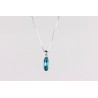 Cadena Plata + Colgante Swarovski Cristal Turquesa