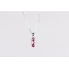 Cadena Plata + Colgante Swarovski Cristal Light Rose