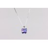 Cadena Plata + Colgante Swarovski Cristal Lavanda