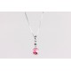 Cadena Plata + Colgante Swarovski Cristal Light Rose
