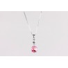Cadena Plata + Colgante Swarovski Cristal Light Rose
