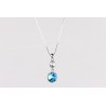 Cadena Plata + Colgante Swarovski Cristal Aqua