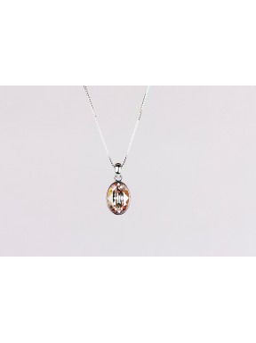 Cadena Plata + Colgante Swarovski Cristal Black Shadow