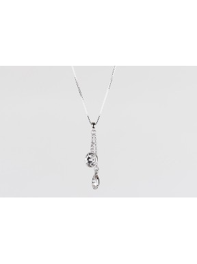 Cadena Plata + Colgante Swarovski Cristal