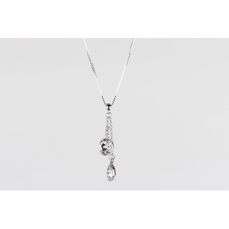 Cadena Plata + Colgante Swarovski Cristal