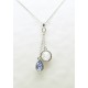 Cadena Plata + Colgante Swarovski Cristal Lila