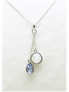 Cadena Plata + Colgante Swarovski Cristal Lila