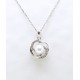 Cadena Plata + Colgante Swarovski + Perla