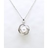 Cadena Plata + Colgante Swarovski + Perla
