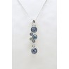 Cadena Plata + Colgante Swarovski Tonos Azules