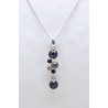 Cadena Plata + Colgante Swarovski Tonos Lilas