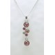 Cadena Plata + Colgante Swarovski Tonos Rosas