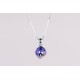 Cadena Plata + Colgante Swarovski Cristal Lavanda