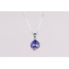 Cadena Plata + Colgante Swarovski Cristal Lavanda