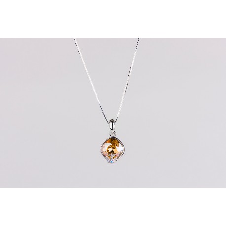 Cadena Plata + Colgante Swarovski Cristal G/Shadow